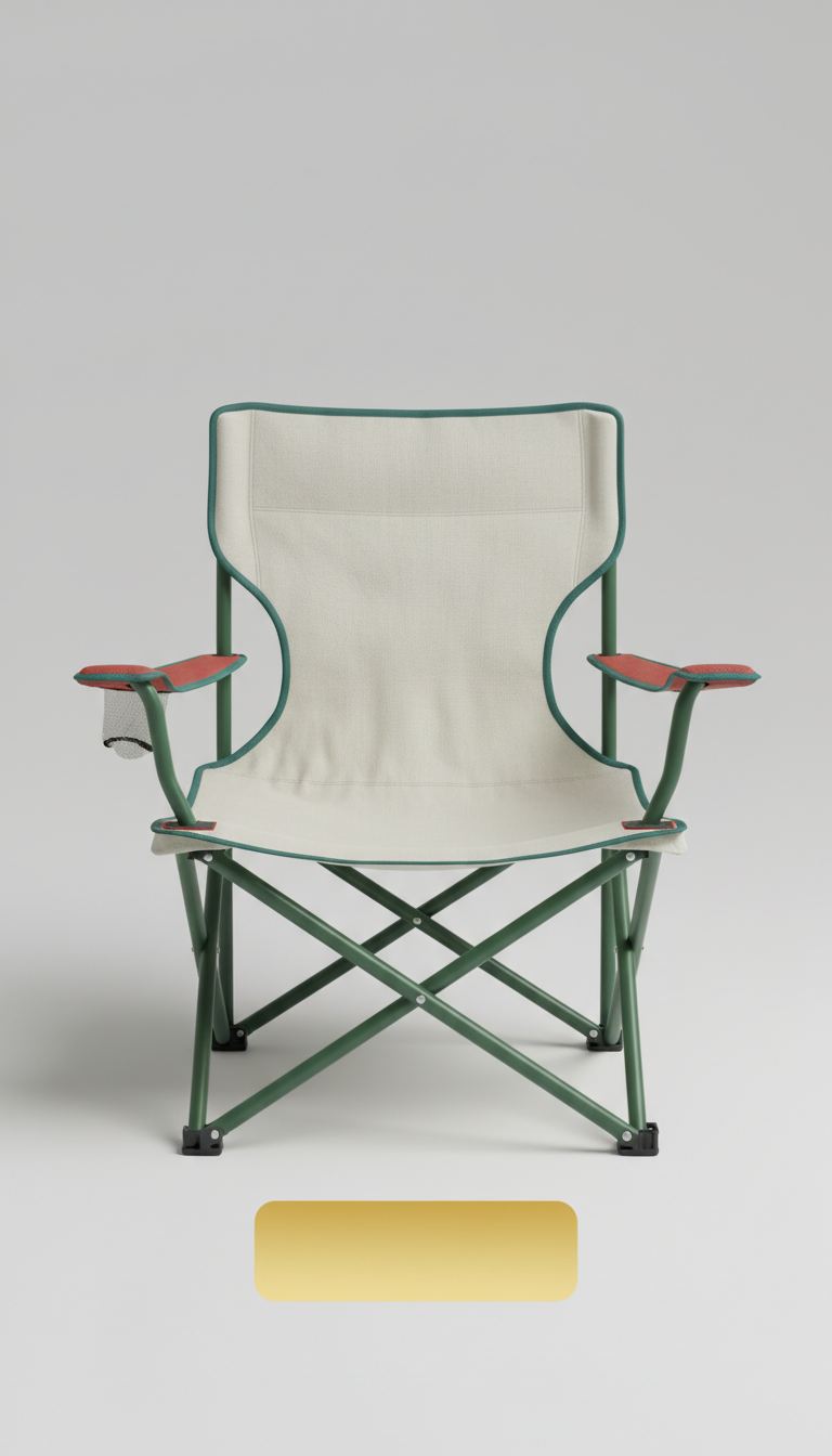 Folding Camping Chair with Mesh Backrest
